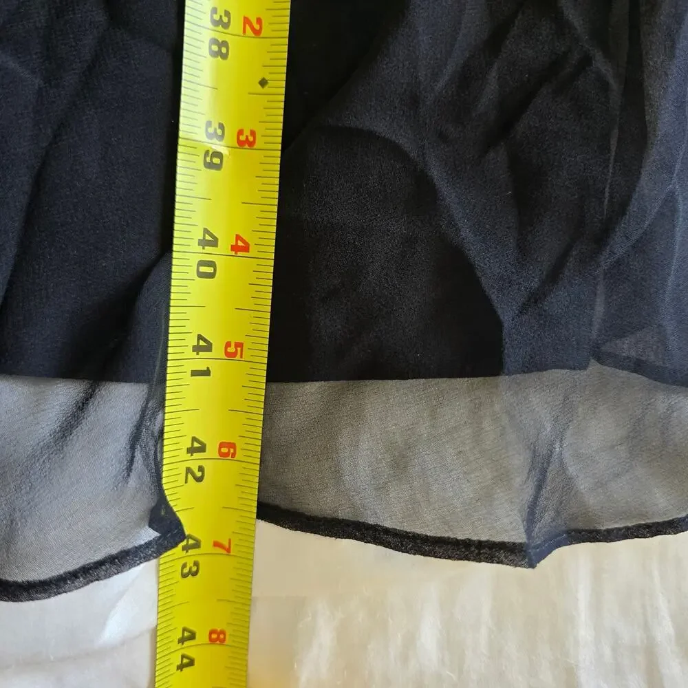 Vintage Laundry 100% Silk Beaded Drop Waist Handkerchief Hem Midi Slip Dress-6 - Picture 12 of 12